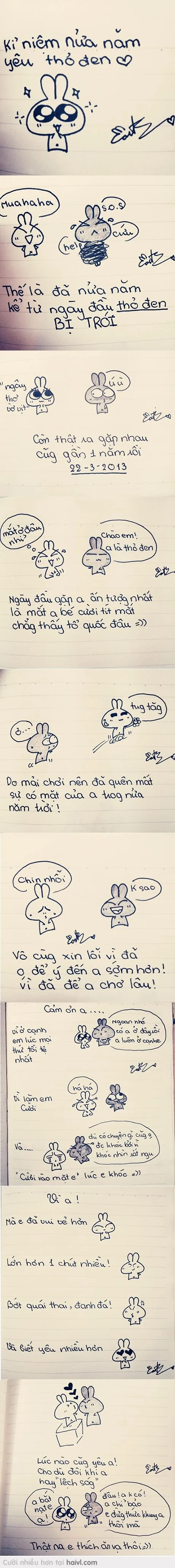 Thỏ đen và thỏ trắng <3